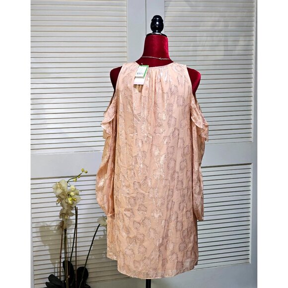 NWT Lilly Pulitzer Womens Metallic Sandstone Silk Marlyse Shift Dress Sz S 2786 - Picture 6 of 13